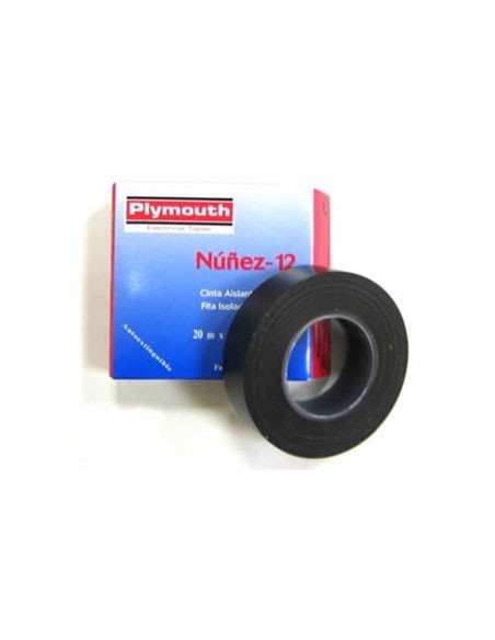 Cinta aislante pvc 5086-20mx19mm amarill de plymouth caja de 10