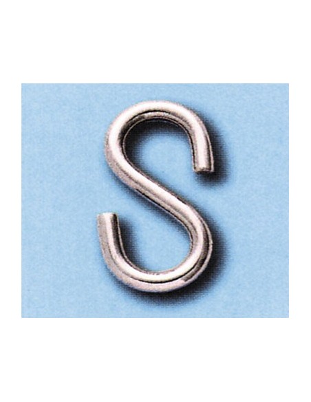 Gancho "s" simetrico inoxidable aisi316 04mm de quintas y