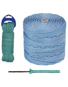 Bobina cuerda bicolor 04mm/200ml azul/bl de rombull ronets