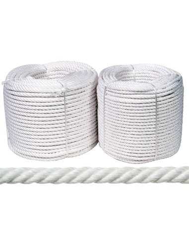 Rollo cuerda nylon mate 20mm-100mt blanco de rombull ronets