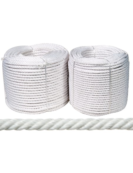 Rollo cuerda nylon mate 20mm-100mt blanco de rombull ronets