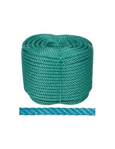 Rollo cuerda plastico 4/c 08mm-100mt verde de rombull ronets