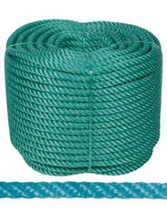Rollo cuerda plastico 4/c 10mm-100mt verde de rombull ronets