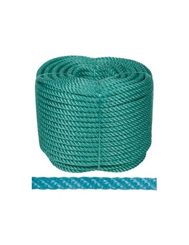 Rollo cuerda plastico 4/c 14mm-100mt verde de rombull ronets