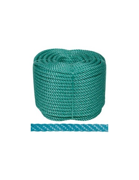 Rollo cuerda plastico 4/c 14mm-100mt verde de rombull ronets
