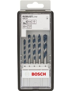 Juego brocas hormigon robustline cyl5 5pza de bosch