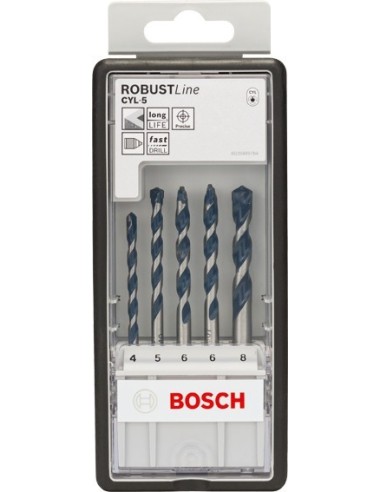 Juego brocas hormigon robustline cyl5 5pza de bosch