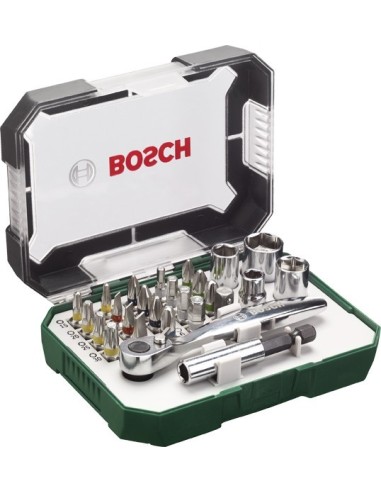 Set atornillar 26pz con carraca de bosch bricolaje