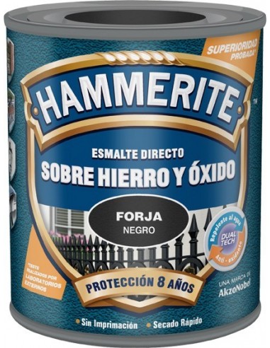 Hammerite metálico forja 750ml negro de hammerite caja de 6