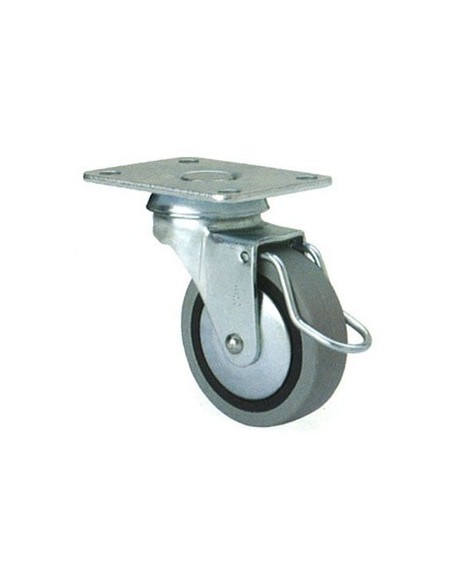 Rueda 1/0400 s.b ø 60 freno goma gris de alex