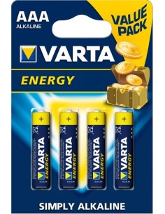 Pila alcalina energy 4103-lr-03 aaa bli(4)var de varta caja de