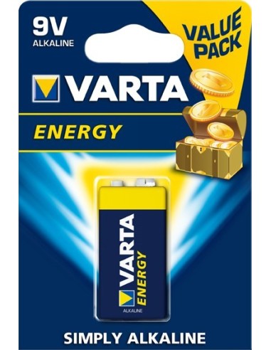 Pila alcalina energy 4122-9v 6lr-61 bli(1)var de varta caja de