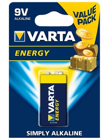 Pila alcalina energy 4122-9v 6lr-61 bli(1)var de varta caja de