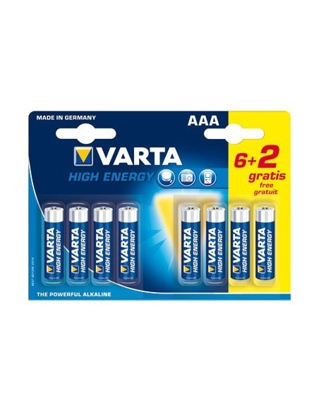 Pila alcalina 64903-lr-03 aaa blis(6 + 2) varta de varta caja