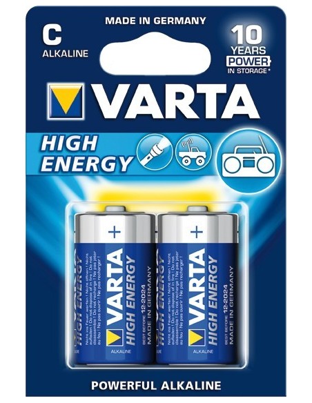 Pila alcalina 64914-lr-14 c blister(2) varta de varta caja de