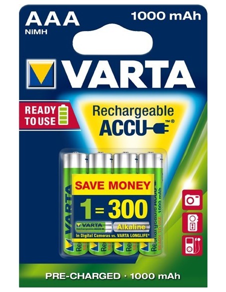Pila recargable 5703-lr/hr-03 aaa bli(4) var de varta caja de