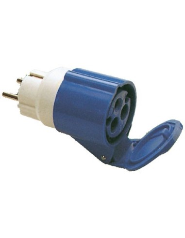 Adaptador clavija 1100063 sch/2p + t 16a de asein