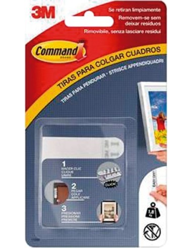 ▷ Tira adhesiva command 17202 blanca 8pz de 3m ®