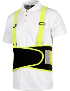 Faja con tirantes alta visibilidad wfa305 negro/amarillo t-xl