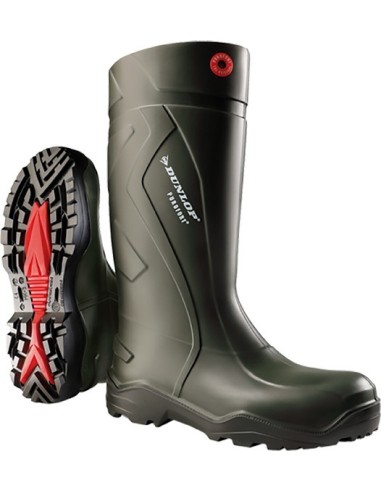 Bota caña alta purofort + s5 c762933 t-39 verde de dunlop