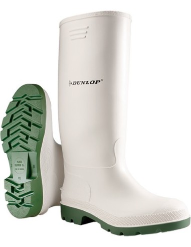 Bota caña alta pricemastor 380bv t-42 blanco de dunlop