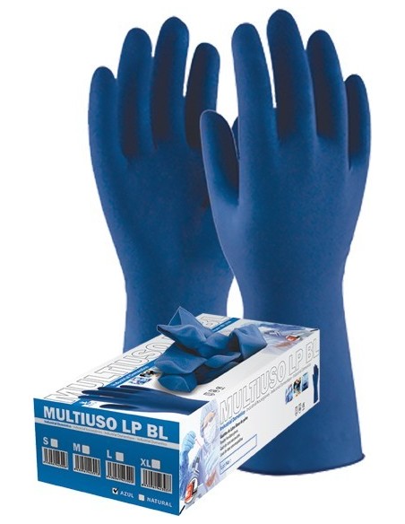 Guante latex desechable libre polvo blue 1300 tl c-50 de 3l