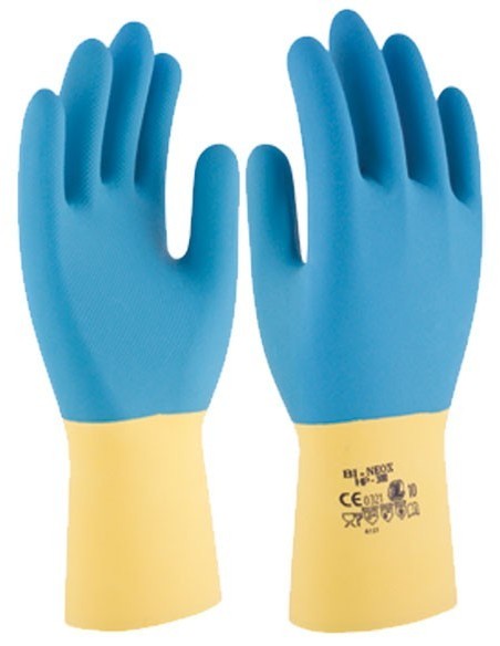 Guante latex natural bi-neox hp300 t09 de 3l caja de 12 unidades