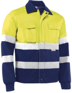 Cazadora alta visibilidad amarillo/azul hv746bc t-l de juba