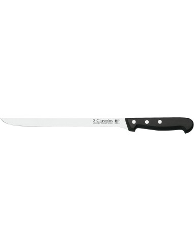 Cuchillo jamonero inoxidable mango polioximetileno 24cm 9,5"