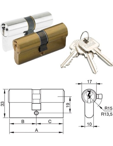 Cilindro yl5 y53030ltlc 30x30 de yale