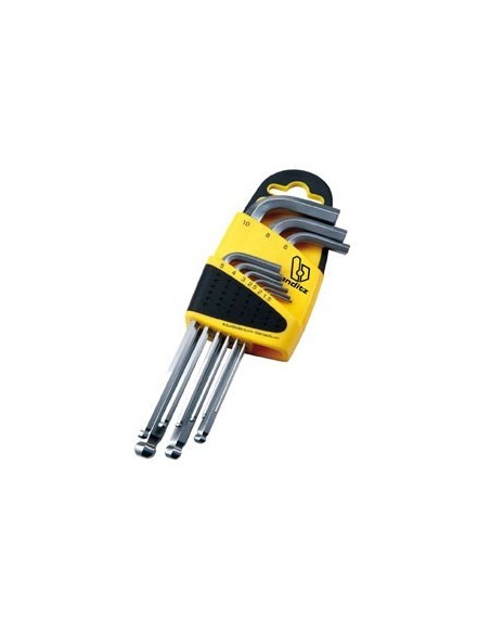 Juego 9 llaves acodada hexagonal larga 232004 de bianditz