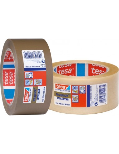 Cinta precinto 04100-066x50 marron de tesa-tape caja de 36