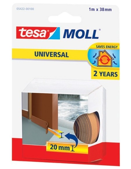 Burlete para umbral puerta 05422-1mx38mm marrón de tesa-tape