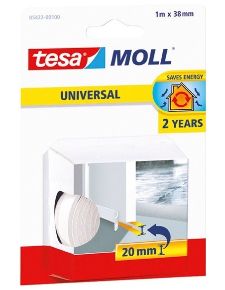 Burlete para umbral puerta 05422-1mx38mm blanco de tesa-tape