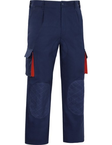 Pantalon tergal cargo prgm-33 marino/rojo t44 de vesin