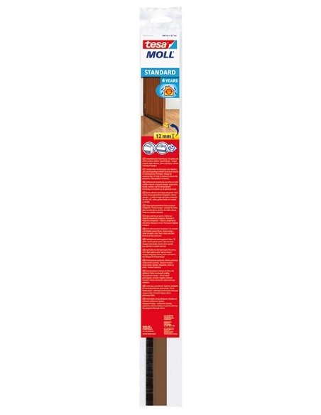 Barra pvc suelo 05433-1mx37mm marron de tesa-tape caja de 5
