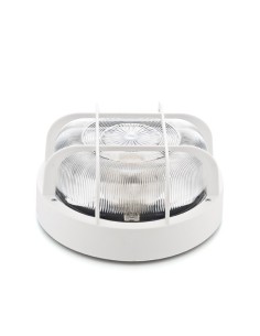 Aplique 4412g redondo e27 60w blanco de famatel