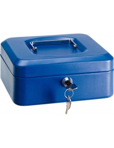 Caja caudal llave + bandeja 200x160x90 azul de arregui